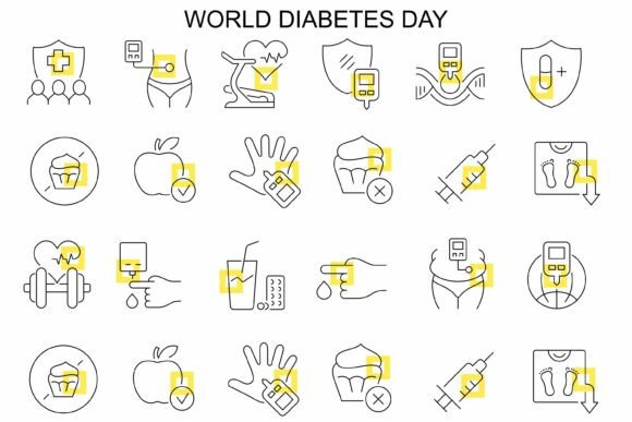 Diabetes Day Icon: A Visual Tool for Health Awareness and Design