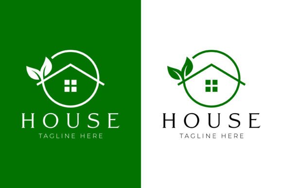 House Leaf Eco Green Logo Icon Modern: A Sustainable Design for Modern Businesses