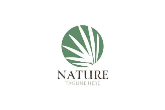 Nature Tropical Leaf Silhouette Logo: A Modern Minimalist Approach to Corporate Branding