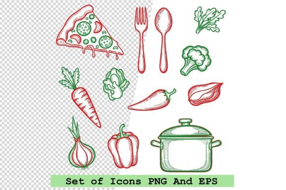 Set of Food and Kitchen Icons Vector: A Strategic Tool for Modern Design
