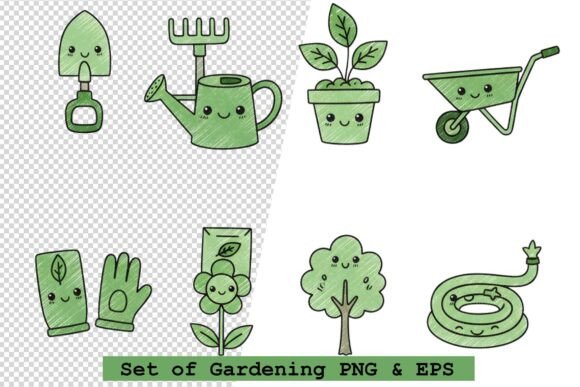 Set of Gardening Icons Doodle Style: A Creative Tool for Every Project