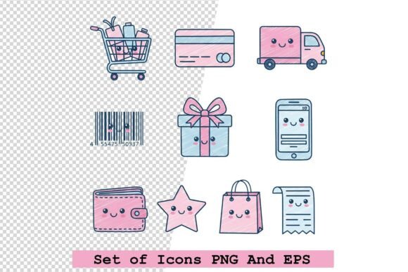 Set of Online Shopping Icons Vector